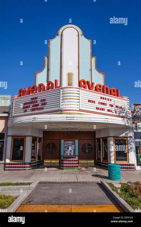 Art Deco theater exterior and porte-cochere