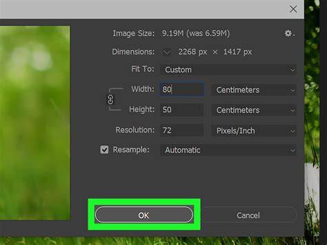 Photoshop image size and resolution workflow diagram