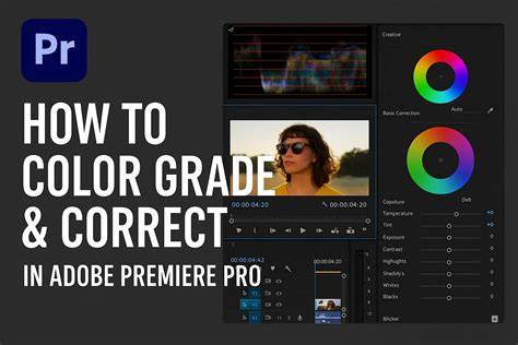 Color grading workflow in Premiere Pro infographic