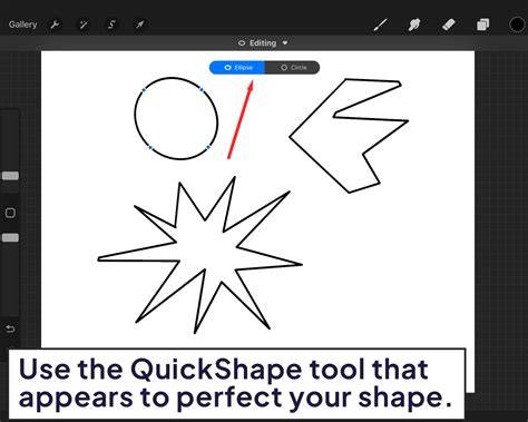procreate quickshape circle square geometry