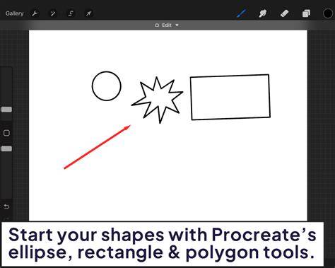 Procreate shape editing interface diagram