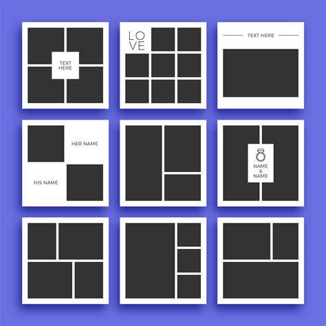 Instagram collage formats and templates