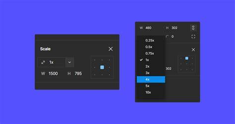 Figma scale tool interface and controls