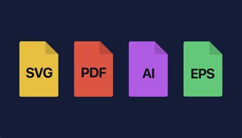 Vector workflow diagram showing AI, EPS, PDF, and SVG