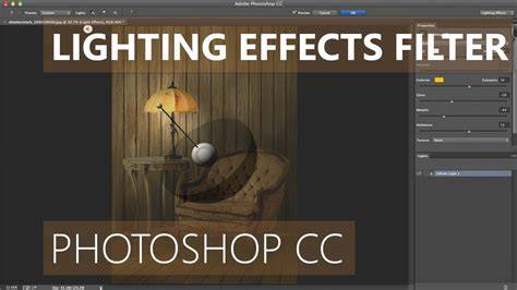 Photoshop Lighting Effects interface with presets