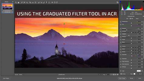 Graduated Filter tool in Adobe Camera Raw