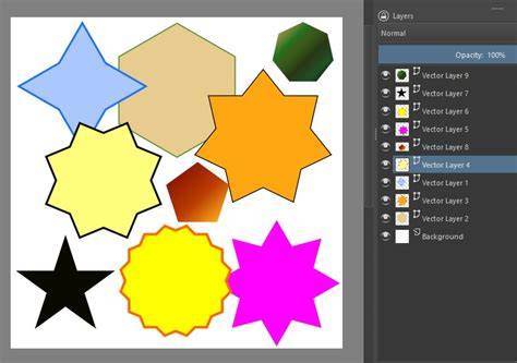 Vector shape creation in Krita