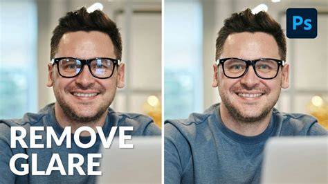 glasses glare Lightroom brush technique