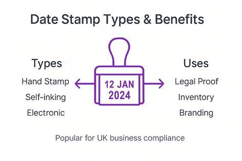 Date stamp infographic for stamp styles