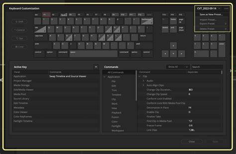 Zoom tool presets and keyboard shortcuts diagram