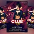 Color Club Night Free PSD Flyer Template