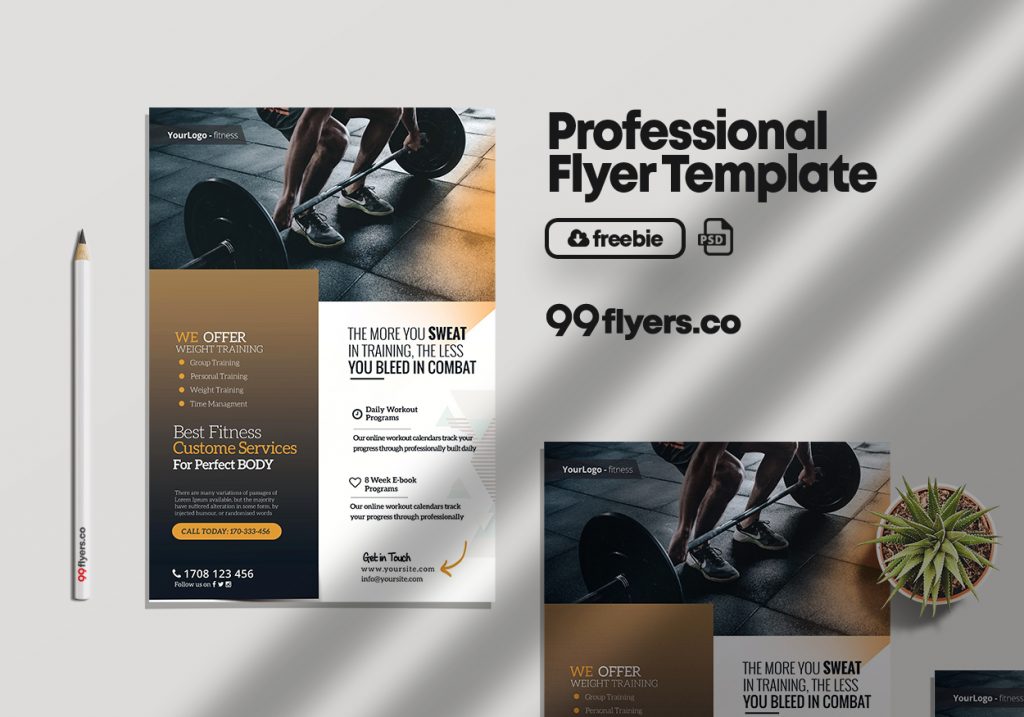 Fitness and Gym Free PSD Flyer Template – 99Flyers