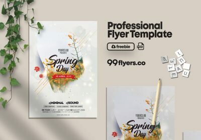 Free Spring Break PSD Flyer Template