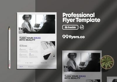Minimal Corporate Free PSD Flyer Template