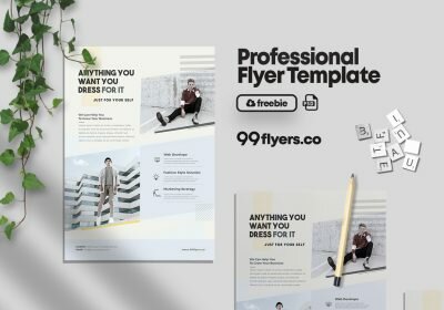 Minimal Fashion Event Free PSD Flyer Template