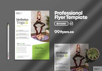 Yoga Workout Free PSD Flyer Template
