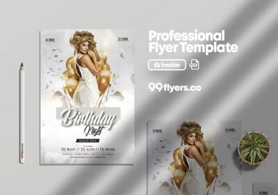 Birthday Party Free PSD Flyer Template