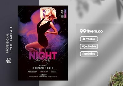 Club Vibe Free Party PSD Flyer Template