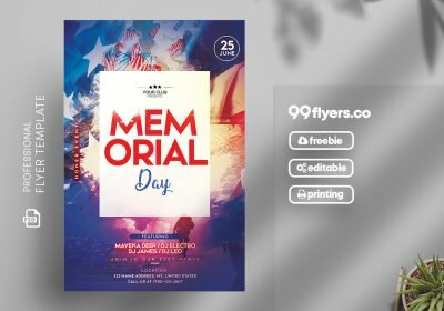 Memorial Day Free PSD Flyer Template
