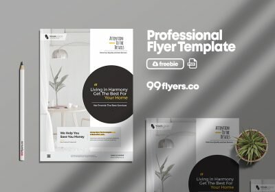 Minimal Furniture & Interior Free PSD Flyer Template