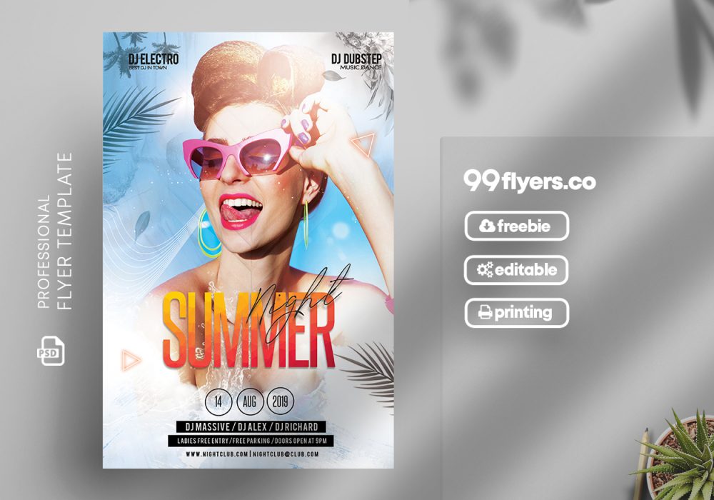 Summer Vibe Free PSD Flyer Template – 99Flyers