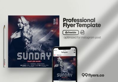 Sunday Party Free PSD Flyer Template