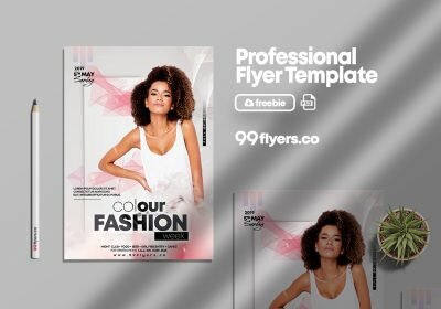Colour Fashion Week Free PSD Flyer Template