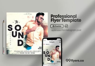 The Sound Weekend Free PSD Flyer Template