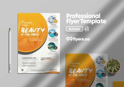 Travel Tour Free PSD Flyer Template