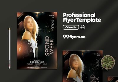Sound Week Party Free PSD Flyer Template