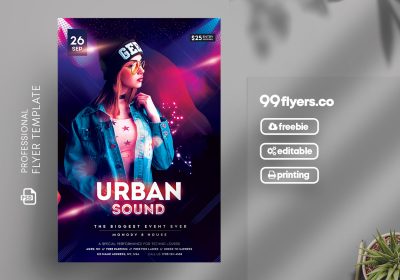 Urban Sound Party PSD Flyer Template – 99Flyers