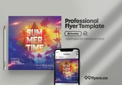Summer Beach Days Free PSD Flyer Template