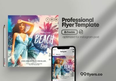 Tropical Days Free PSD Flyer Template