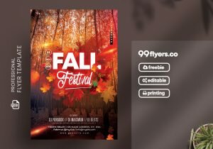 Fall Festival Party Free PSD Flyer Template