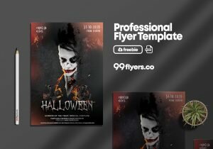 Spooky Night Halloween Free PSD Flyer Template