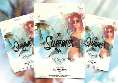Summer Weekend Vibes Free PSD Flyer Template