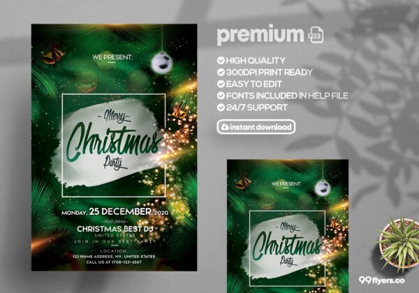 The Christmas Eve Party – PSD Flyer Template