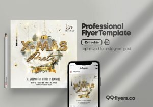 Christmas Event Party Free PSD Flyer Template