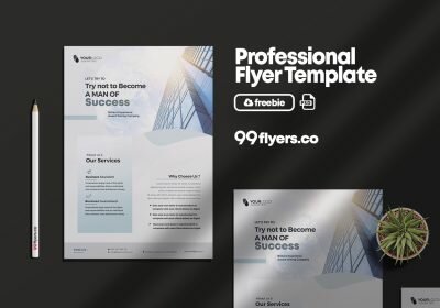 Clean Corporate Flyer Free PSD Template