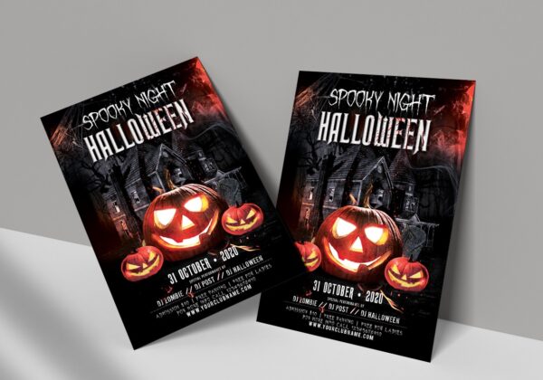 Spooky Night Halloween - PSD Flyer