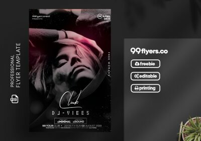 Club DJ - Vibes Free Flyer Template