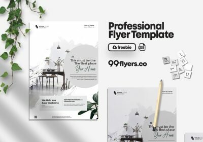 Minimal Interior Promotion Flyer Free PSD Template