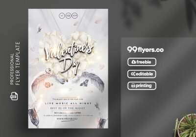 Happy Valentine's Party Free PSD Flyer Template