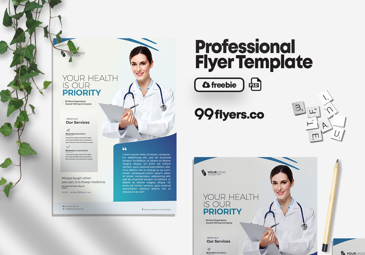 Medical Health Free PSD Flyer Template