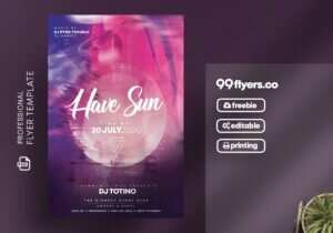Music Club Party Flyer – Free PSD Template