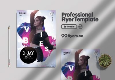 Club Night Vibe PSD Free Flyer Template vol2