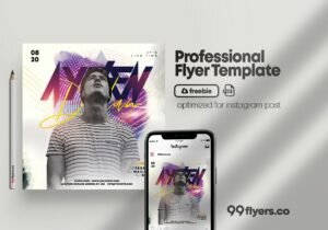 DJ Live Performance Free PSD Flyer Template