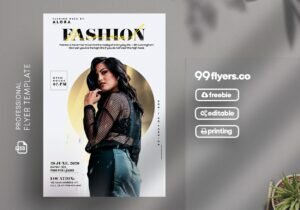 Runway Minimal Fashion Show Free PSD Flyer Template