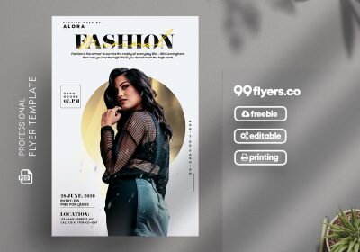 Runway Minimal Fashion Show Free PSD Flyer Template