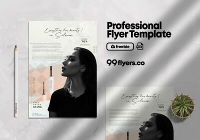 Beauty Make-up & Lashes Sale Free PSD Flyer Template